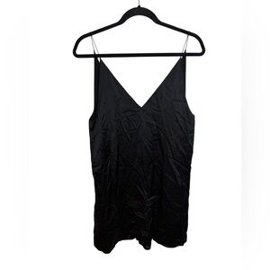 T by Alexander Wang Black Silk Mini Slip Dress